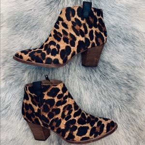 Madewell Leopard Calf Hair Ankle Boots